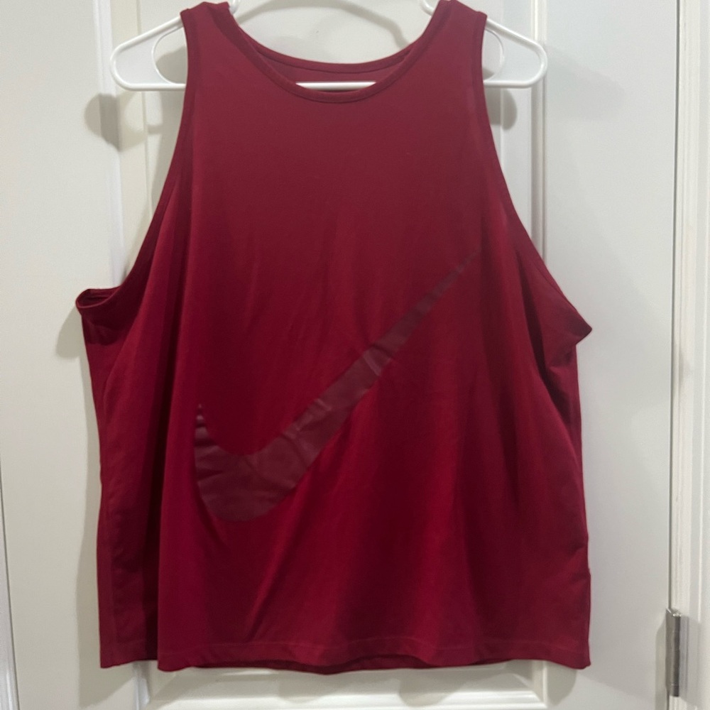 Nike Maroon Dri Fit Tank Top